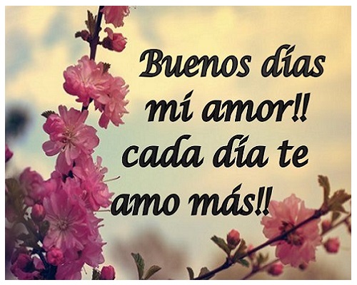 Buenos días mi amor
