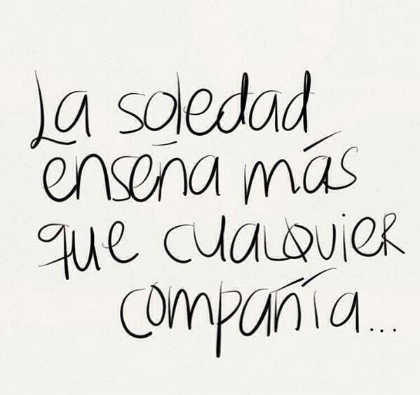 No temas a la soledad