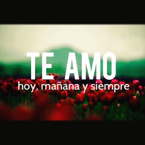 Te amo hoy, mañana y siempre