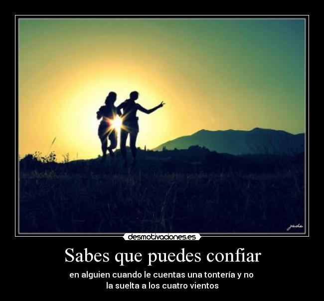 Confió en mi novio o novia ciegamente, sabes que puedes confiar