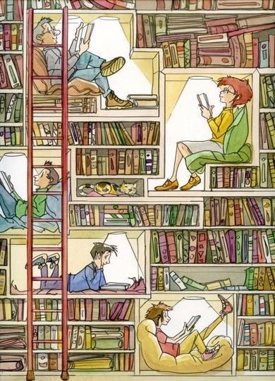 Imágenes de amor por los libros biblioteca en figuras