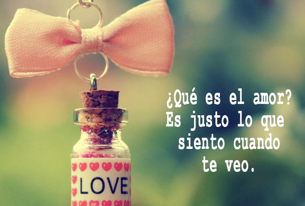 Amor es lo que siento cuando te veo