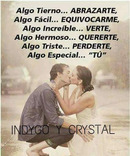 Frases de amor con dos besandose