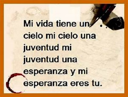 Versos románticos y frases de amor