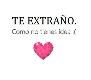 Te extraño imagen de amor