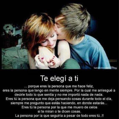 Imagenes que enamoran te eleji a ti