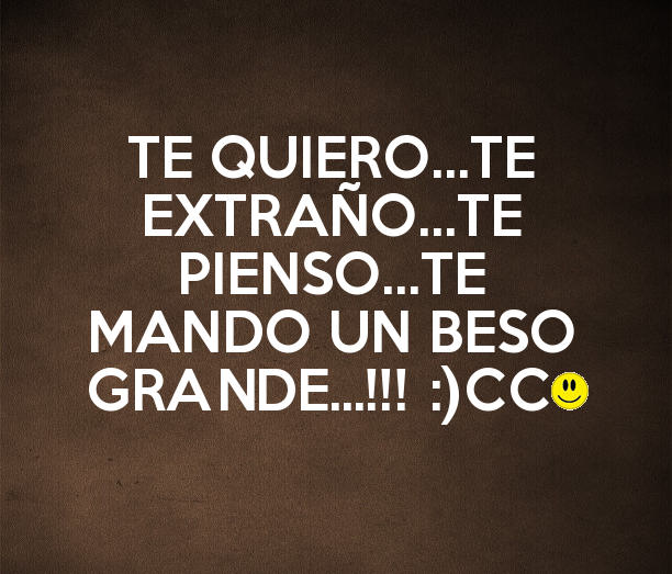 Te mando un beso te extraño